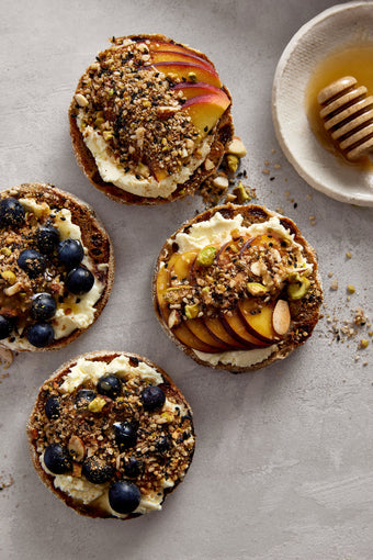 Recipes: Fruit English Muffins with Sweet Dukkah