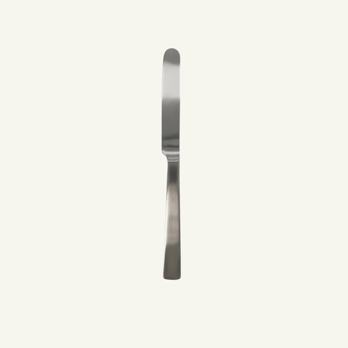 Acme brushed stainless steel knife on a white background