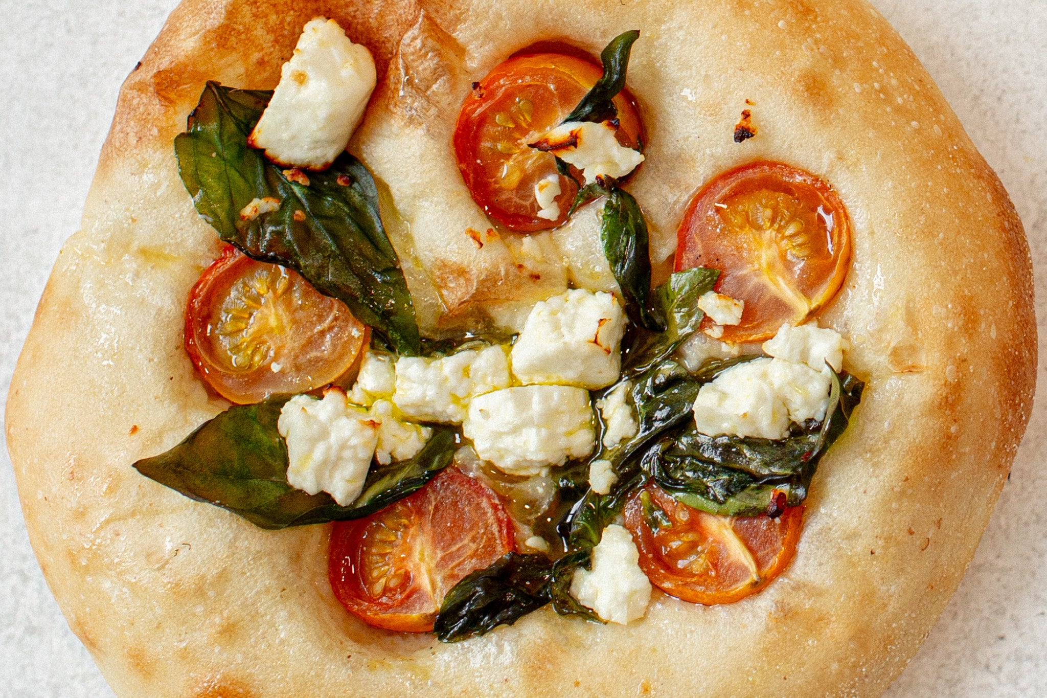 Volare Focaccini close up of toppings