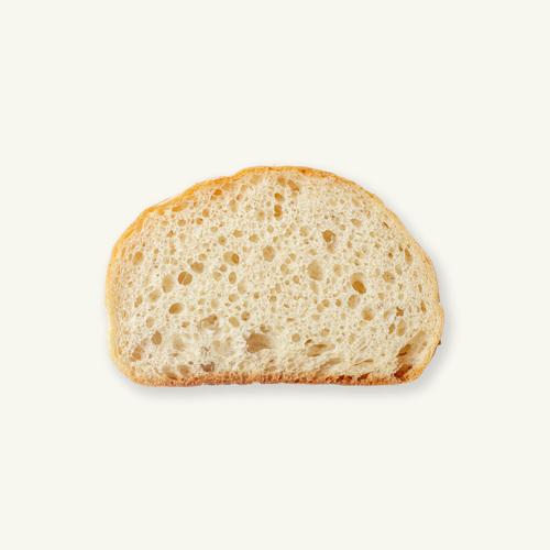 Cross section of Volare Ciabatta on a white background